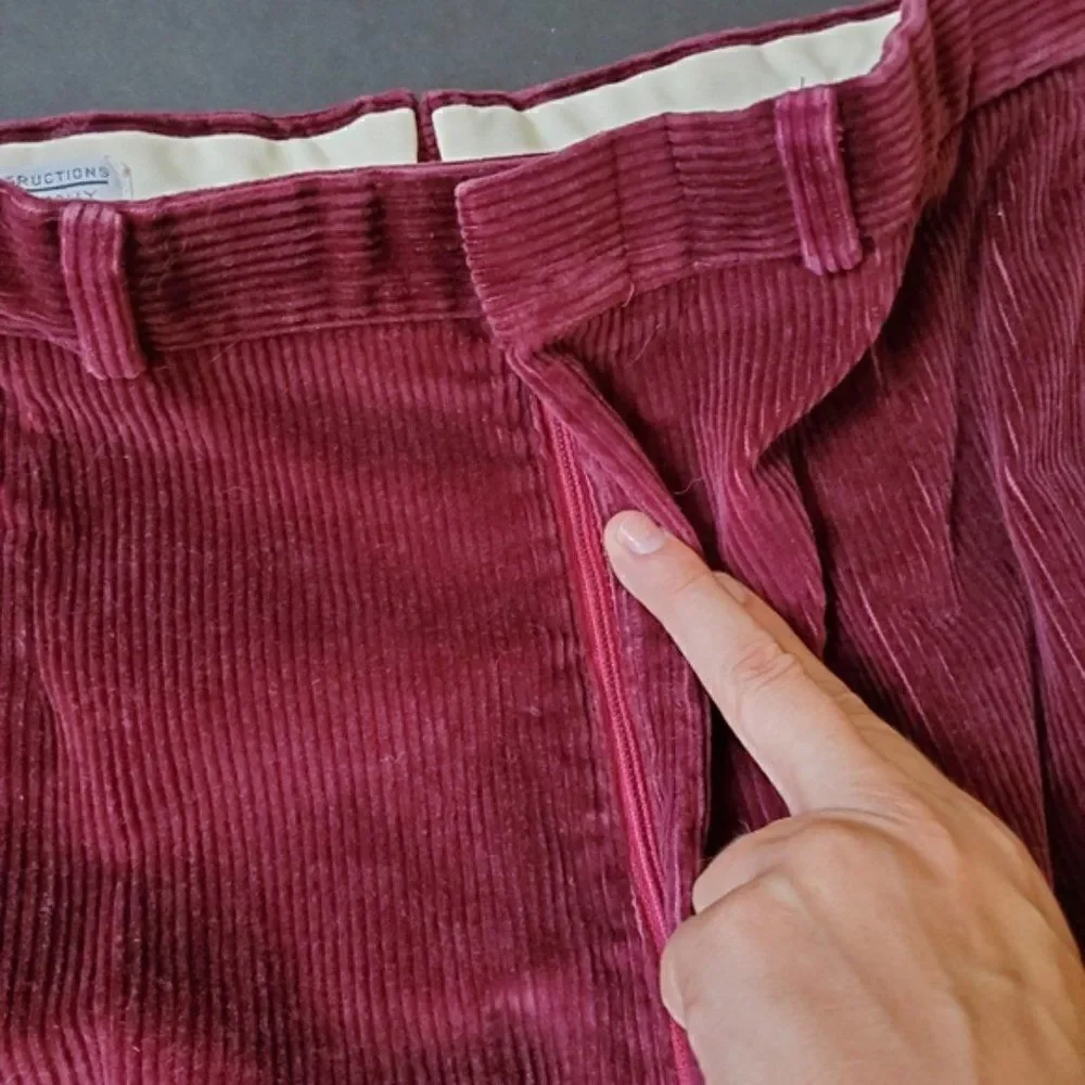 Preswick and Moore maroon corduroy pants